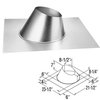 Simpson Duravent DuraVent DirectVent 6 in. D Galvanized Steel Adjustable Fireplace Roof Flashing 46DVA-F6